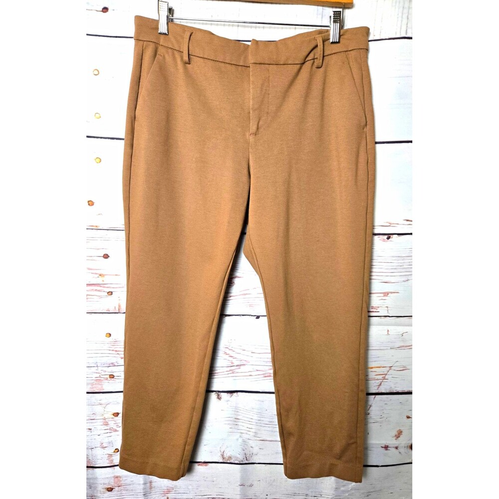 Liverpool Womens Pants Size 12P Brown Caramel Kelsey Trouser Straight Leg Work